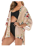 Tan Floral Cardi