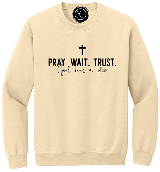 Pray Wait Trust Crewneck