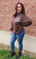 Faith Over Fear Brown Crewneck