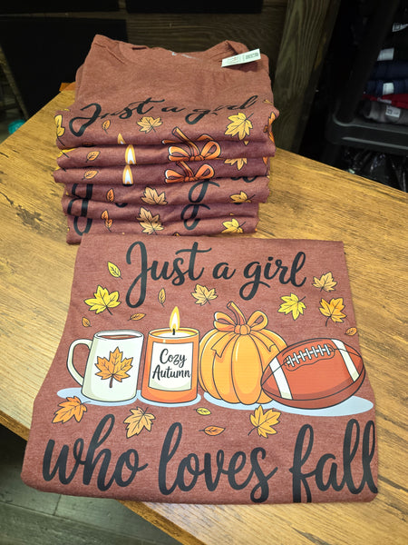Just a Girl who loves fall Tee