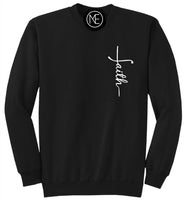 FAITH Cross Crewneck