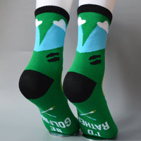 Outdoor Lover Colorful Novelty Camping/Golfing Socks