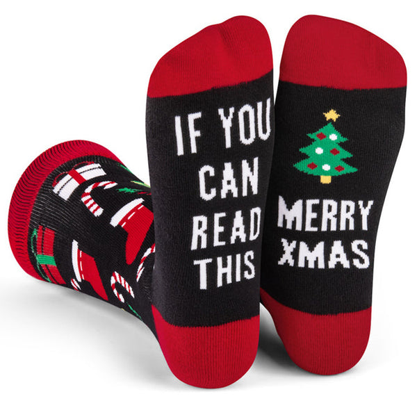 If You Can Read This Unisex Merry Christmas Funny Socks