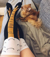 Over-the-knee chicken feet funny sports socks